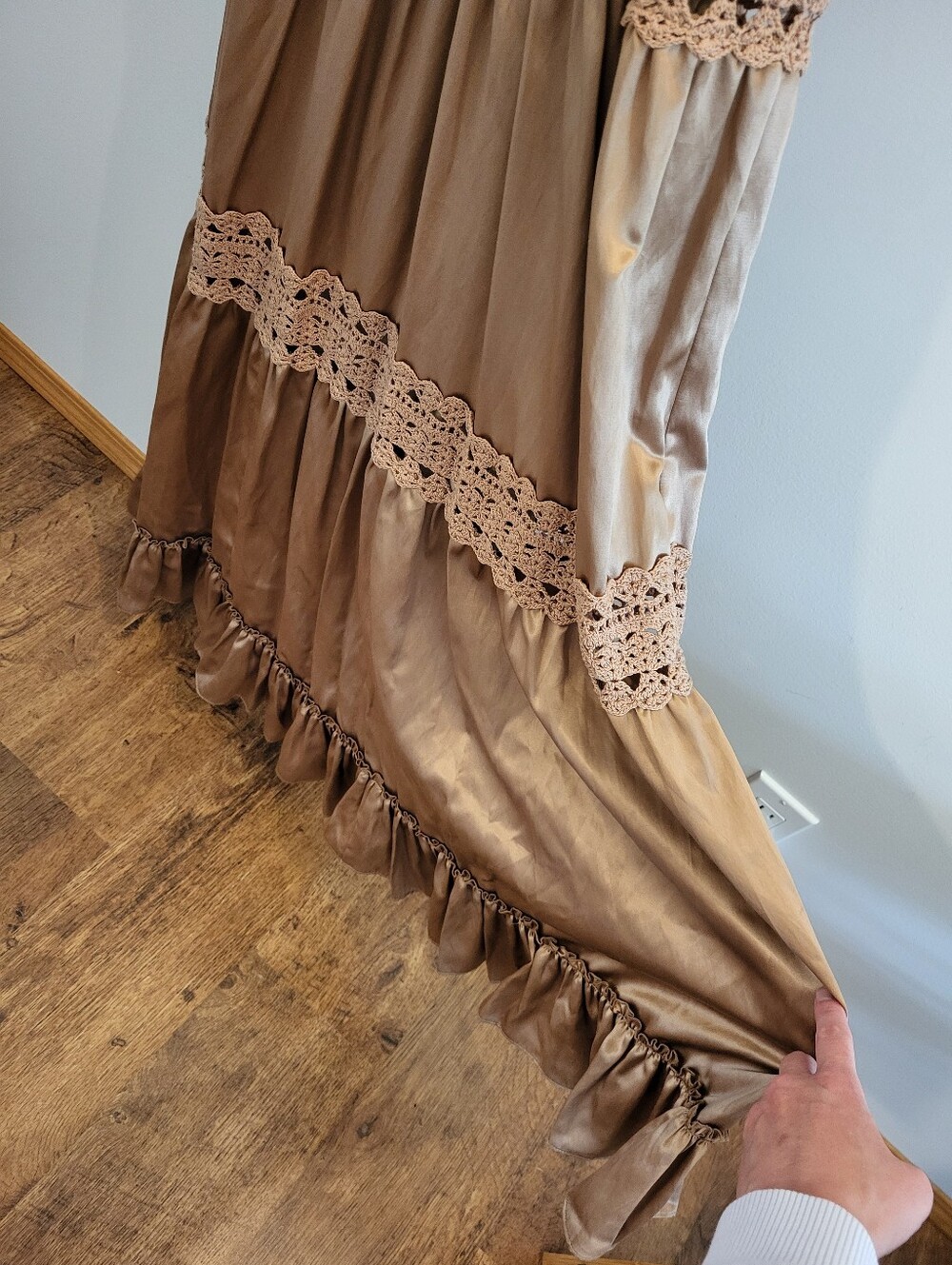 NWT Silk BCBG Maxazaria Boho Crochet Maxi Sequin Embellished Dress - Picture 4 of 16